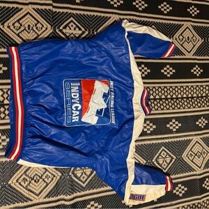 IndyCar Series Blue and White bomber jacket Indy racing league vintage size XL